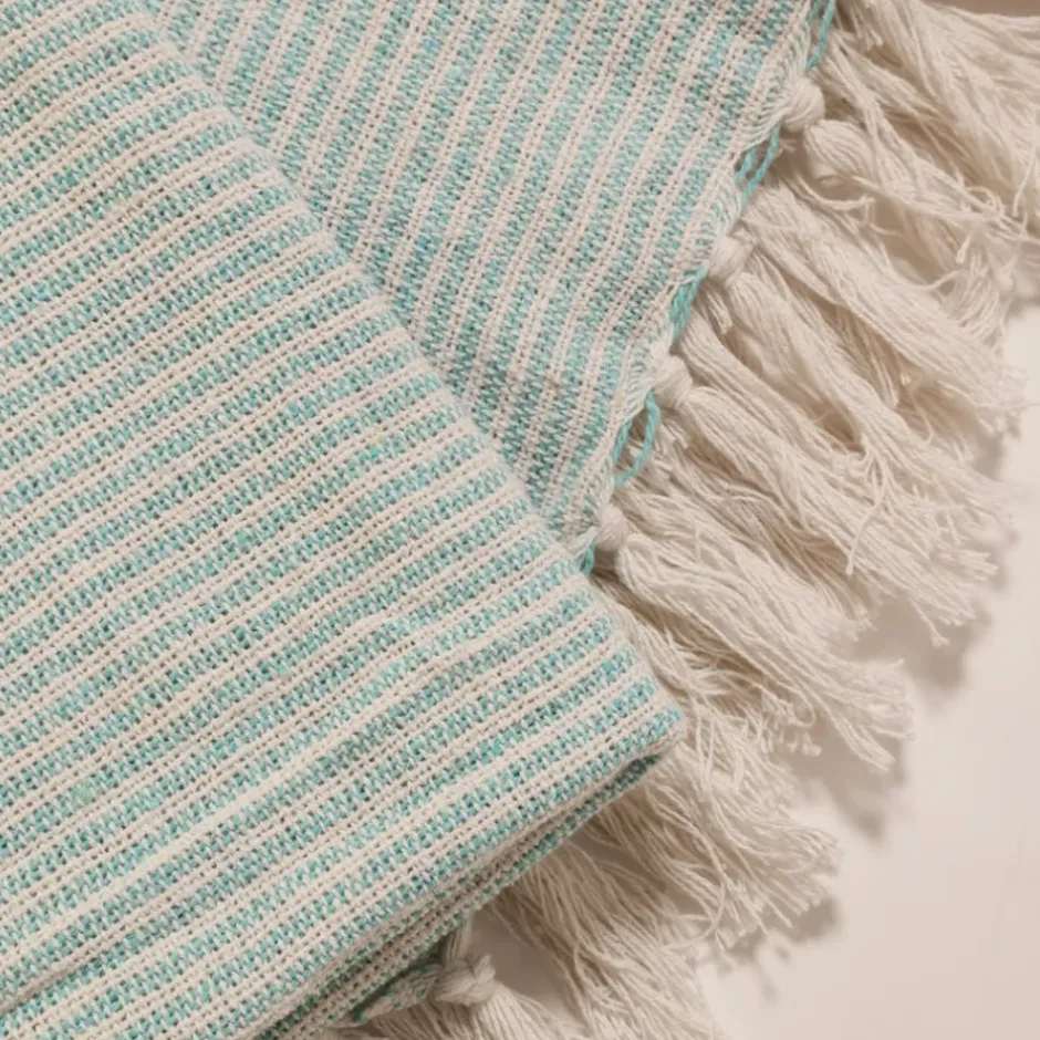 Pomegranate Inc Turquoise Woven Throw^ Quilts, Pillows & Throws
