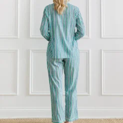 Pomegranate Inc Watercolor Green Stripe Pajama Set^ Loungewear & Accessories