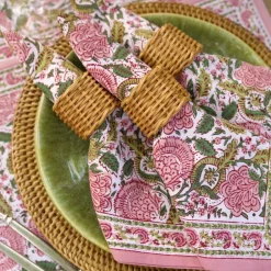 Pomegranate Inc Wicker Napkins Rings (Set of 4)^ Napkin Rings|Rattan, Wicker & Bamboo