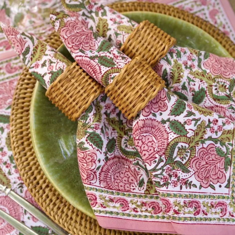 Pomegranate Inc Wicker Napkins Rings (Set of 4)^ Napkin Rings|Rattan, Wicker & Bamboo