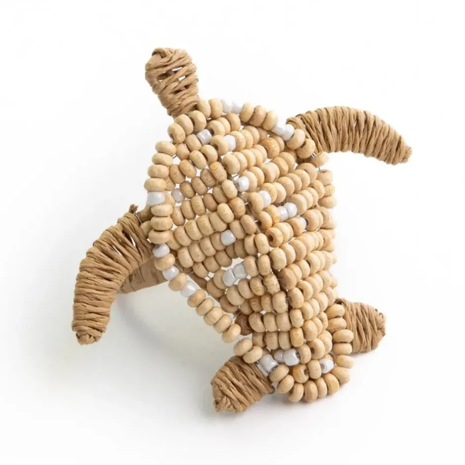 Pomegranate Inc Wooden Bead Turtle Napkin Ring | Set of 4^ Napkin Rings