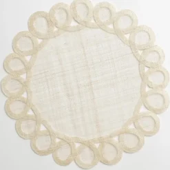 Pomegranate Inc Woven Doodles Placemat in Bone | Set of 4^ Woven Placemats