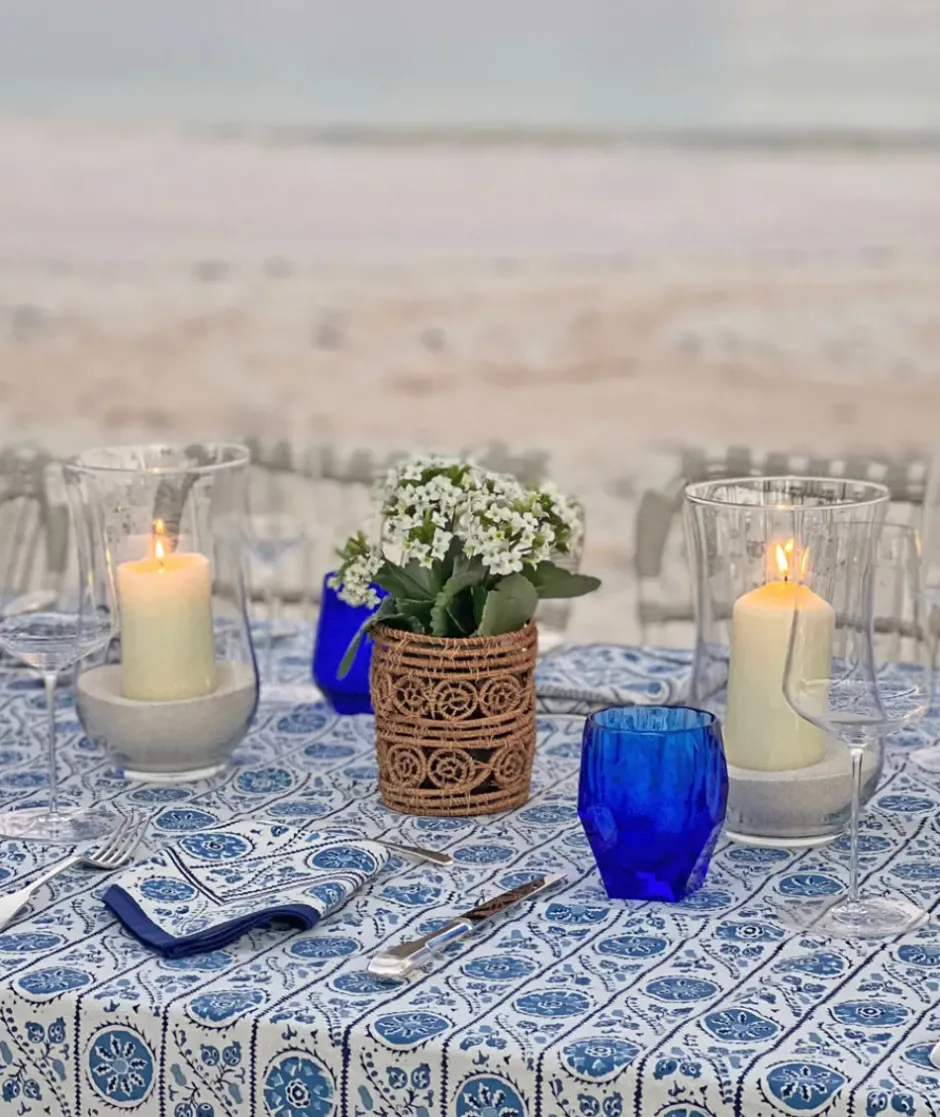 Pomegranate Inc Woven natural Candle Holder / Vase Large^ Rattan, Wicker & Bamboo