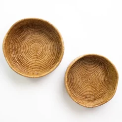 Pomegranate Inc Woven Rattan Scalloped Bowl^ Serveware|Rattan, Wicker & Bamboo